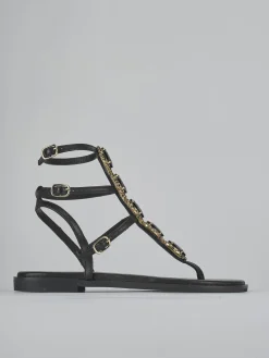 Online Sandali tacco 1cm pelle Donna Sandali Tacco Basso