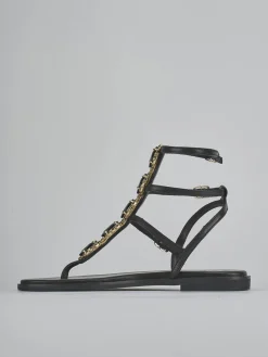 Online Sandali tacco 1cm pelle Donna Sandali Tacco Basso