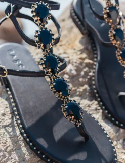 Online Sandali tacco 1cm pelle Donna Sandali Tacco Basso