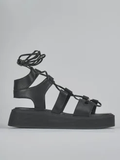 Hot Sandali tacco 1cm pelle Donna Sandali Tacco Basso