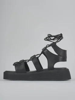 Hot Sandali tacco 1cm pelle Donna Sandali Tacco Basso