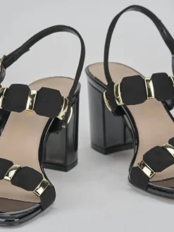 New Sandali tacco 8cm pelle Donna Sandali Tacco Alto