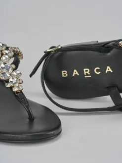 Clearance Sandali tacco 1cm pelle Donna Sandali Tacco Basso