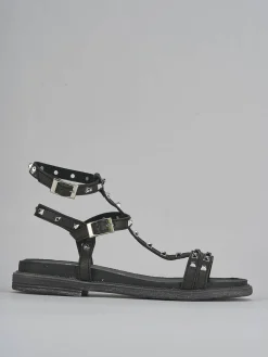 Hot Sandali tacco 1cm pelle Donna Sandali Tacco Basso