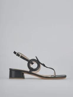 Hot Sandali tacco 3cm pelle Donna Sandali Tacco Basso