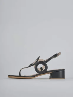 Hot Sandali tacco 3cm pelle Donna Sandali Tacco Basso