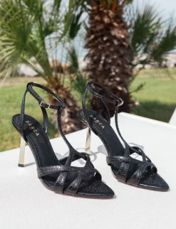 Clearance Sandali tacco 9cm pelle Donna Sandali Tacco Alto