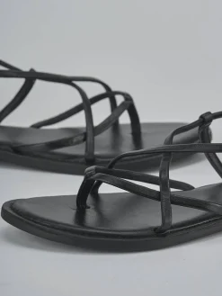 Hot Sandali tacco 1cm pelle Donna Sandali Tacco Basso