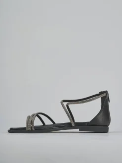 Sandali tacco 1cm pelle Donna Sandali Tacco Basso