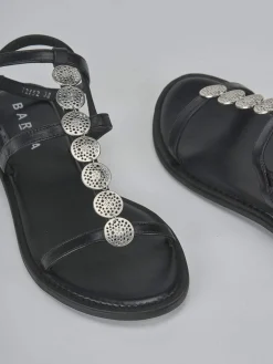 Discount Sandali tacco 1cm pelle Donna Sandali Tacco Basso