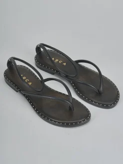 Sandali tacco 1cm pelle Donna Sandali Tacco Basso