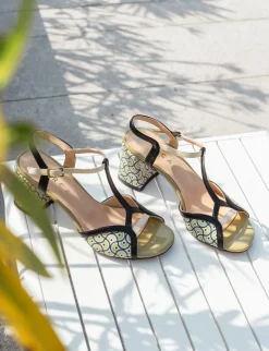 Outlet Sandali tacco 7cm pelle Donna Sandali Tacco Alto