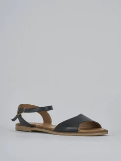Outlet Sandali tacco 1cm pelle Donna Sandali Tacco Basso