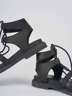 Online Sandali tacco 1cm pelle Donna Sandali Tacco Basso