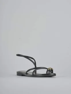 Outlet Sandali tacco 1cm pelle Donna Sandali Tacco Basso