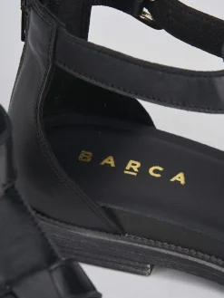 New Sandali tacco 1cm pelle Donna Sandali Tacco Basso