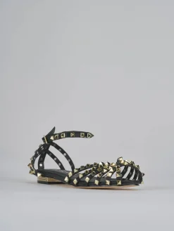 Sandali tacco 1cm pelle Donna Sandali Tacco Basso