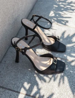 Clearance Sandali tacco 9cm pelle Donna Sandali Tacco Alto