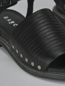 Hot Sandali tacco 1cm pelle Donna Sandali Tacco Basso