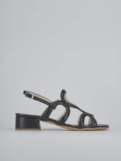 Clearance Sandali tacco 2cm pelle Donna Sandali Tacco Basso