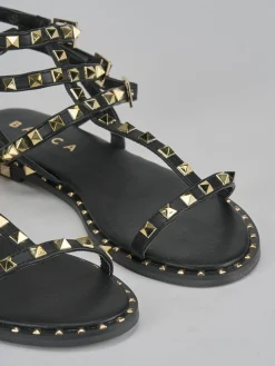 Sandali tacco 1cm pelle Donna Sandali Tacco Basso