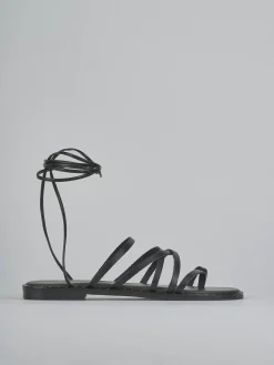 Hot Sandali tacco 1cm pelle Donna Sandali Tacco Basso