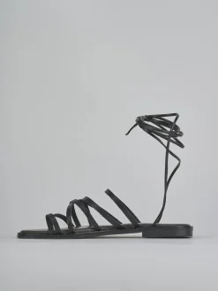 Hot Sandali tacco 1cm pelle Donna Sandali Tacco Basso