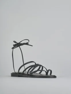 Hot Sandali tacco 1cm pelle Donna Sandali Tacco Basso