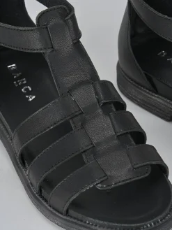 Sandali tacco 1cm pelle Donna Sandali Tacco Basso