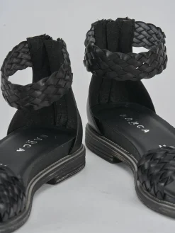 Hot Sandali tacco 1cm pelle Donna Sandali Tacco Basso