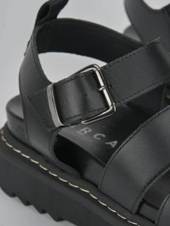 New Sandali tacco 2cm pelle Donna Sandali Tacco Basso