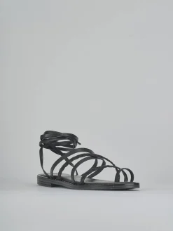 Online Sandali tacco 1cm pelle Donna Sandali Tacco Basso