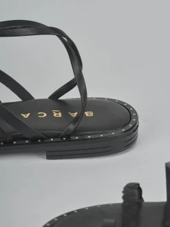 Online Sandali tacco 1cm pelle Donna Sandali Tacco Basso