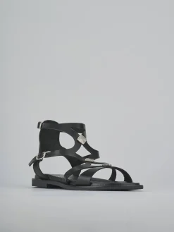 Online Sandali tacco 1cm pelle Donna Sandali Tacco Basso