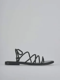 Hot Sandali tacco 1cm pelle Donna Sandali Tacco Basso