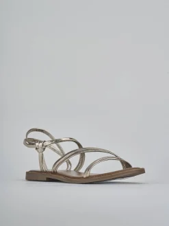 Hot Sandali tacco 1cm pelle Donna Sandali Tacco Basso