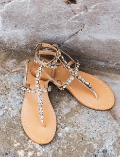 Best Sandali tacco 1cm pelle Donna Sandali Tacco Basso