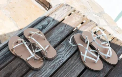 Online Sandali tacco 1cm pelle Donna Sandali Tacco Basso