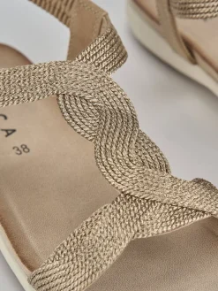 Clearance Sandali tacco 1cm pelle Donna Sandali Tacco Basso