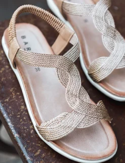 Clearance Sandali tacco 1cm pelle Donna Sandali Tacco Basso