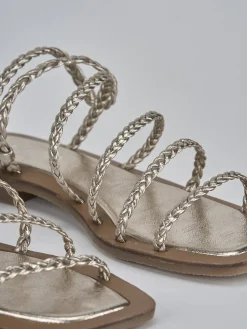 Discount Sandali tacco 1cm pelle Donna Sandali Tacco Basso