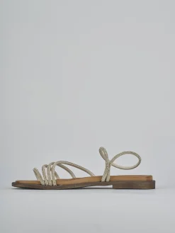 Online Sandali tacco 1cm pelle Donna Sandali Tacco Basso