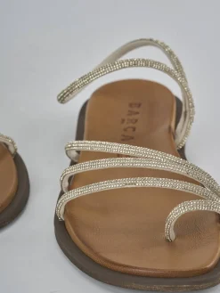 Online Sandali tacco 1cm pelle Donna Sandali Tacco Basso