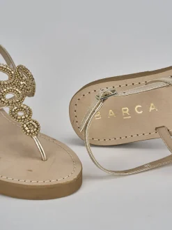 Discount Sandali tacco 1cm pelle Donna Sandali Tacco Basso