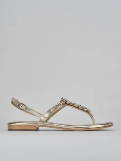 Discount Sandali tacco 1cm pelle Donna Sandali Tacco Basso