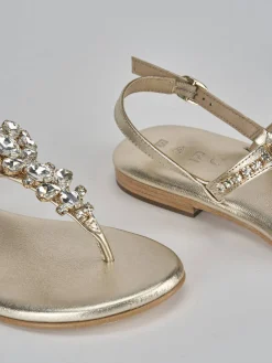 Discount Sandali tacco 1cm pelle Donna Sandali Tacco Basso