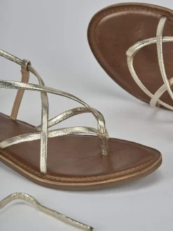 Hot Sandali tacco 1cm pelle Donna Sandali Tacco Basso