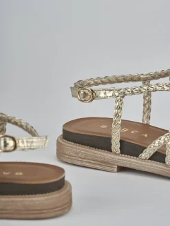 Clearance Sandali tacco 2cm pelle Donna Sandali Tacco Basso