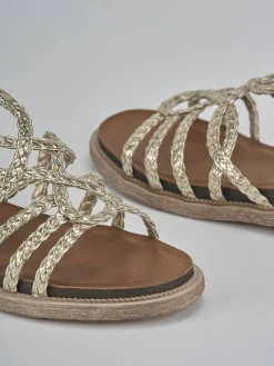 Clearance Sandali tacco 2cm pelle Donna Sandali Tacco Basso