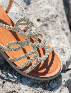 Clearance Sandali tacco 2cm pelle Donna Sandali Tacco Basso